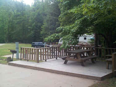 RV sites on wooded streams with electric and water hookups