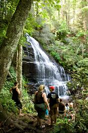 Guests can go in the middle part of the 200 foot waterfall