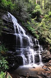 middle of 200 foot waterfall